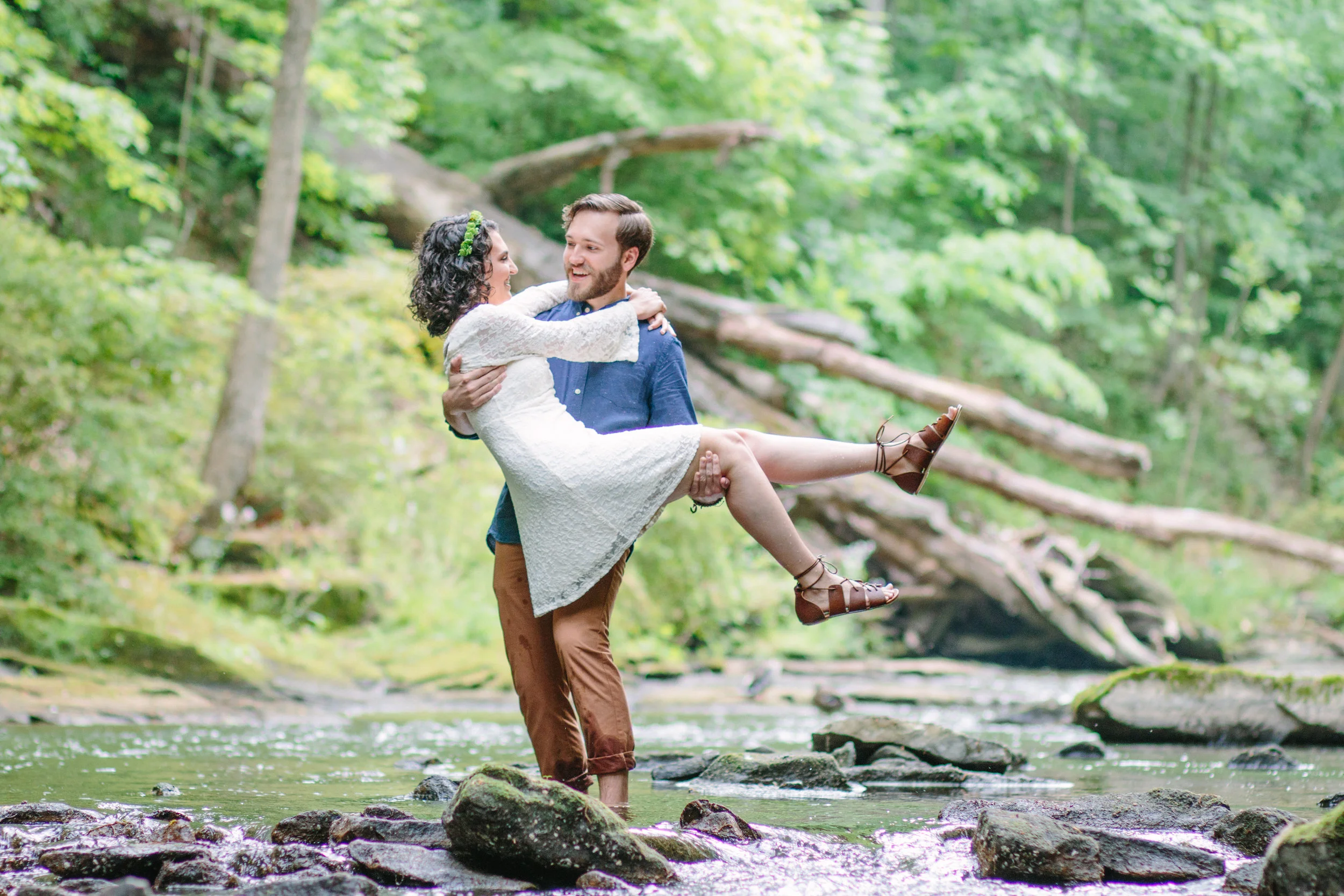  Michael and Marisa's Engagement Session by Youngstown Wedding Photographer Jessica Kae Photography in Mill Creek Park, Youngstown, OH 