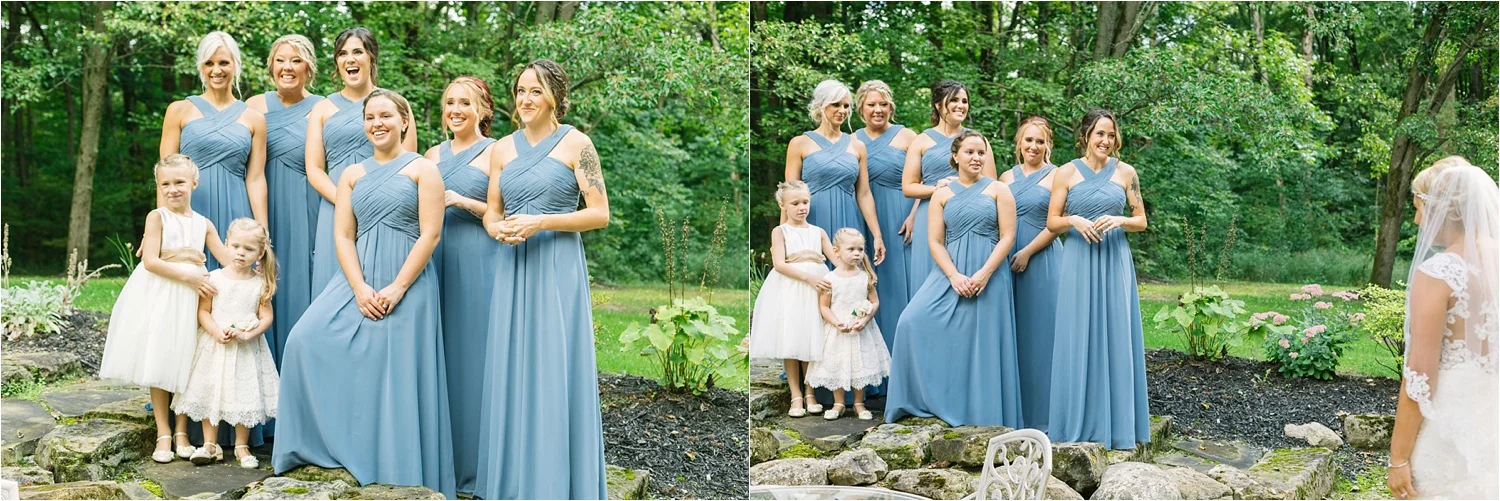 Jessica wanted to do a first look with the girls. Always one of the best moments of the day for everyone! 