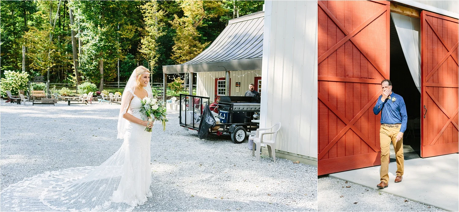  Jess wanted to do a first look with her dad right before the ceremony. I LOVE when brides do this. What an amazing memory they’ll both have forever. 