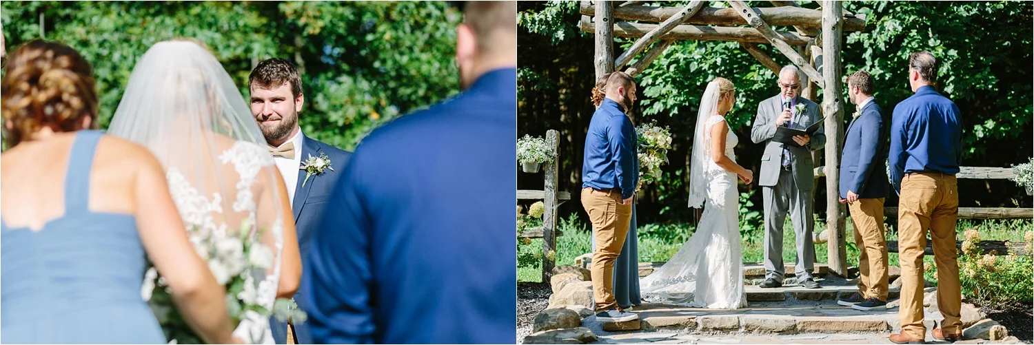  The ceremony was SO sunny but Colt was incredibly thrilled to finally see his bride. :) 