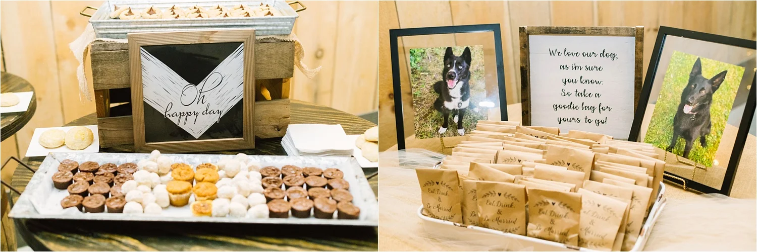 They chose to offer dog treat bags for guests with pups. One of the most Pinterest-worthy things I’ve seen all wedding season! 