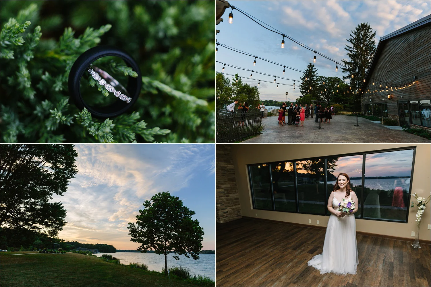  I wanted to include this to show off the Vineyards at Pine Lake’s beautiful sunsets. It’s so nice to step outside of a booming reception to this peaceful atmosphere. You can even see the sunset outside the reception windows. 