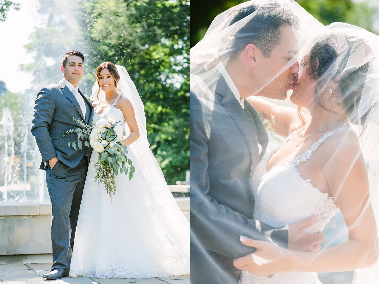   Fellows Riverside Gardens  + pretty sunlight and a big romantic veil. This is what I live for haha 