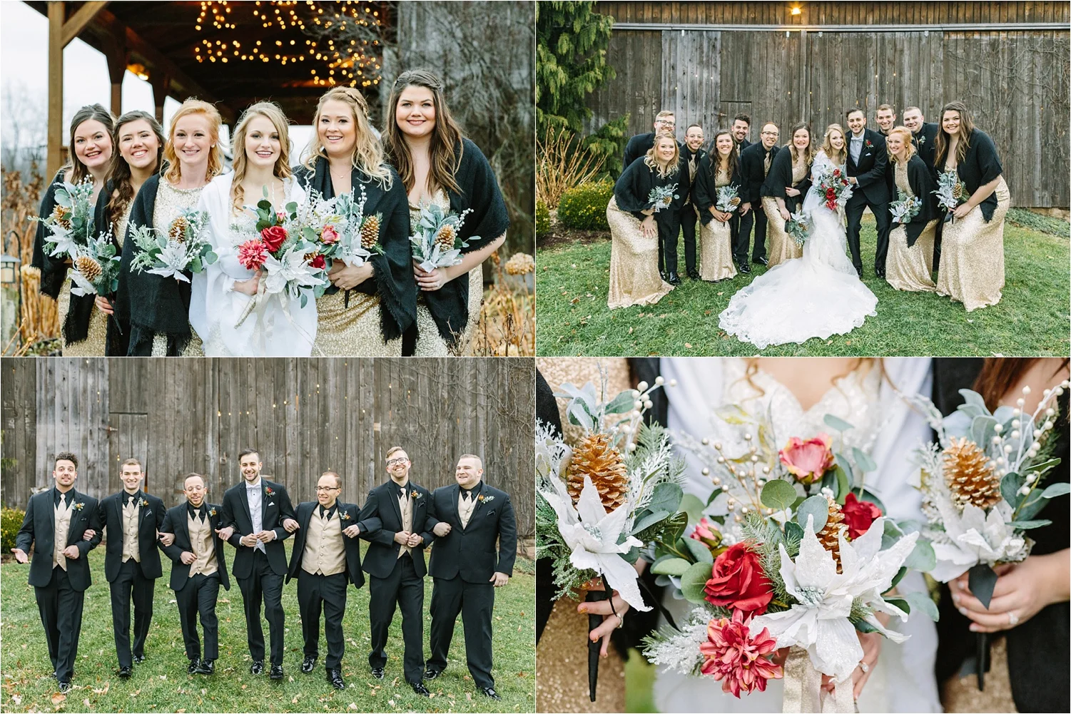   Armstrong Farms  was kind enough to let us use their empty summer venue to take photos at before heading over to the Fieldstone barn for their reception. The twinkle lights were a nice touch! 