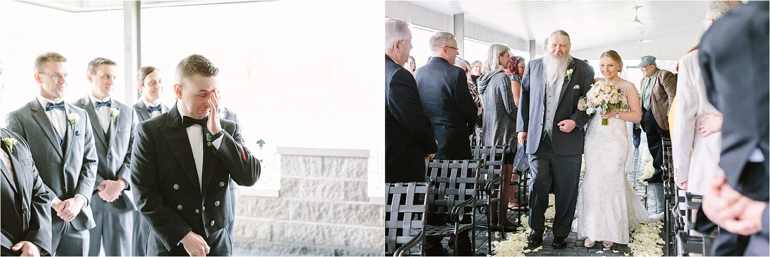  Even though Jason and Bonnie did a first look before the ceremony, he still teared up as she walked down the aisle. Just goes to show it’s an emotional moment no matter what! 