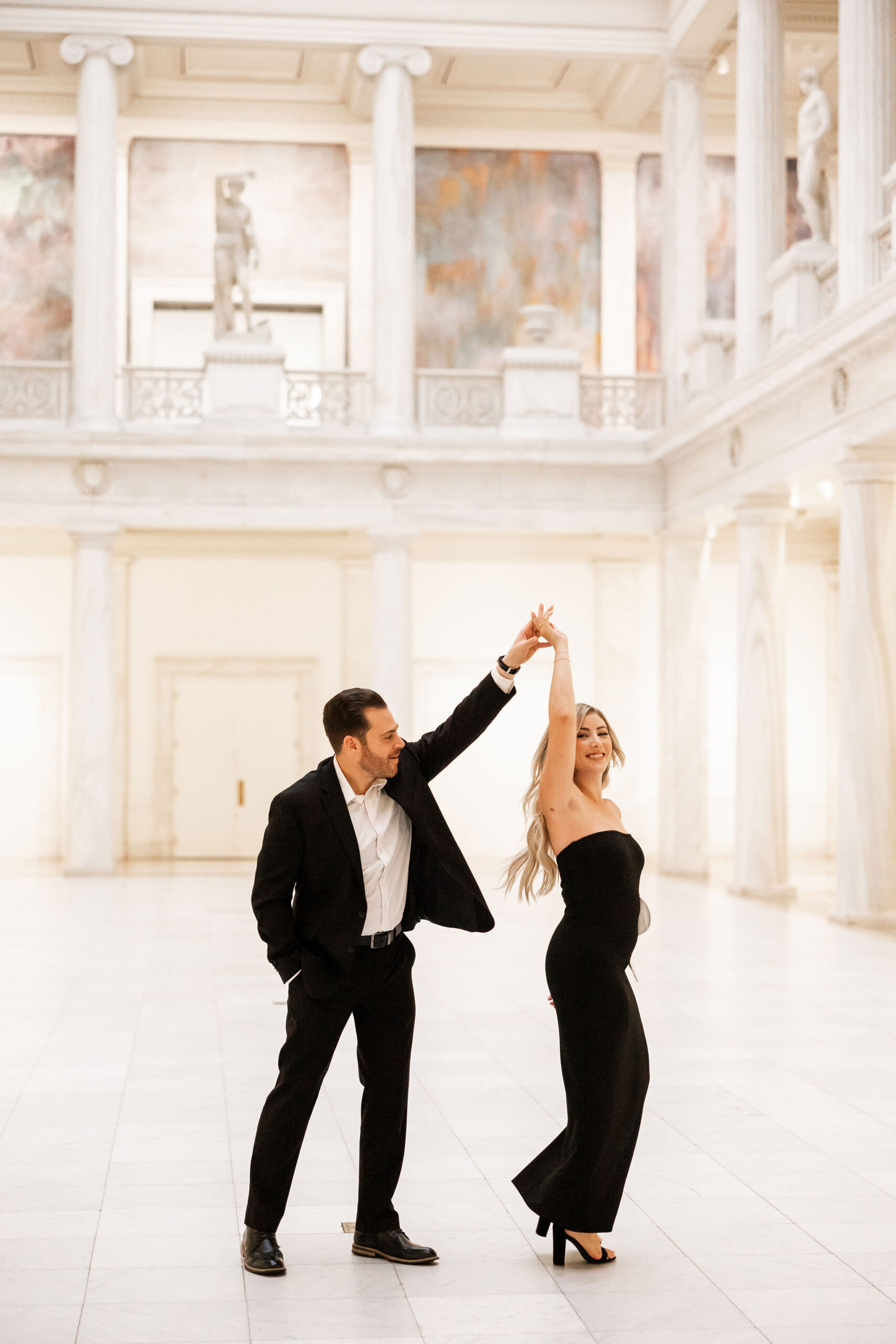elegant timeless engagement photos